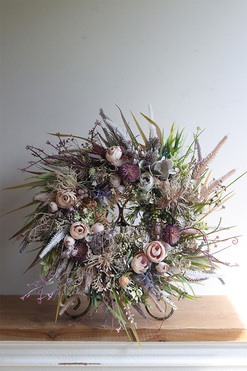 Boho Gerera 2, wianek dekoracyjny z suszem, rozp.45cm  