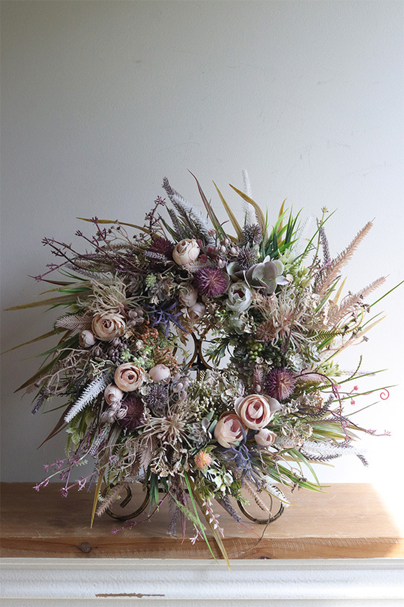 Boho Gerera, wianek dekoracyjny z suszem	