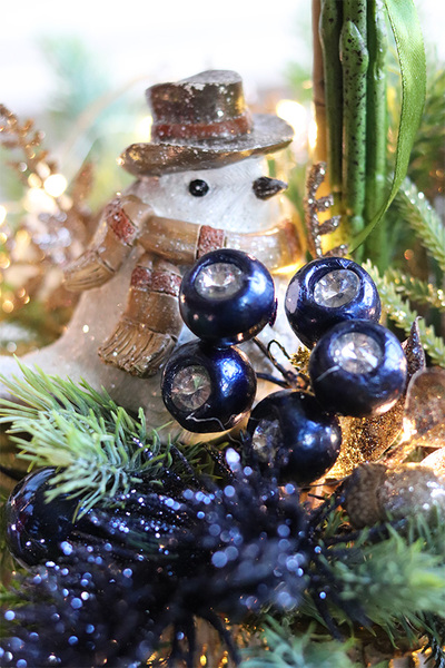 elegancki storczyk zimowy, Złoto & Granat