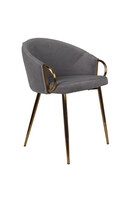 Rotterdam, krzesło z obiciem, szare