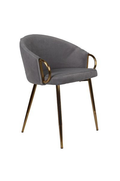 Rotterdam, krzesło z obiciem, szare