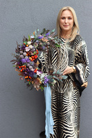 Violet Otono, asymetryczny jesienny wianek, rozp.50cm