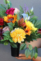 Barwy Jesieni, bukiet nagrobny we wkładzie	