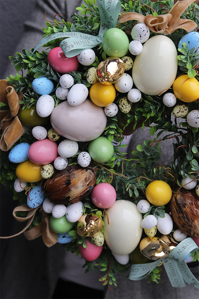 Spring Pastelina, wielkanocny wianek z jajkami