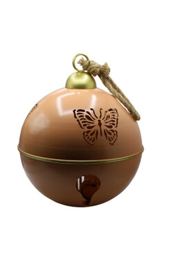 Motyle, metalowy dzwonek, pomarańczowy, maxi, wym.50x40x40cm