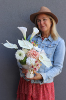 Grodzisko II, nowoczesna kompozycja kwiatowa, wym.48x34x40cm