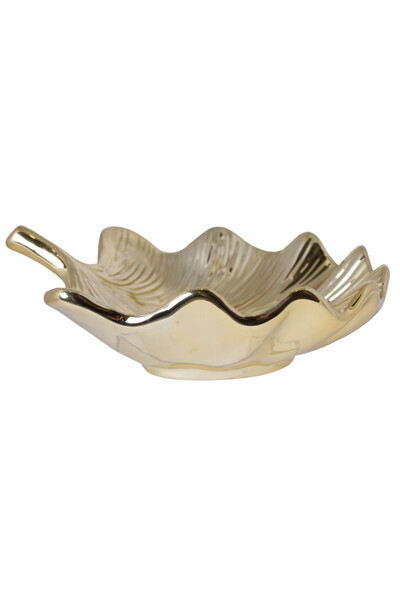 Ginko A, złota patera w kształcie liścia