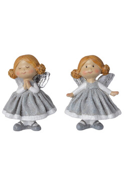 Angels Ladies, świąteczna figurka anioła, wys.7cm, kpl.2szt 
