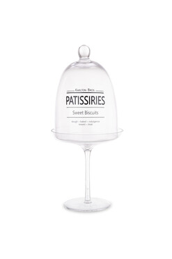 Sweets&Treats, szklana bomboniera na nodze J, wym. 33.5x15x15cm