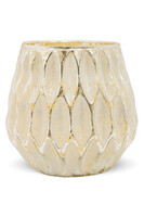 Cream Dream, świecznik kremowo-złoty