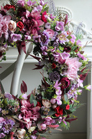 Melise, fioletowo-różowy wianek kwiatowy