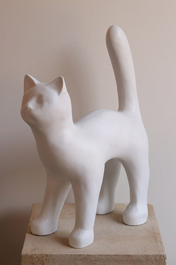 Pets Filemon, dekoracyjna figurka kot, biały, wys.45cm