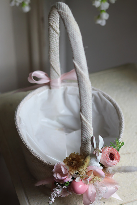 dekorowany koszyczek wielkanocny, Oliana, wys.33cm