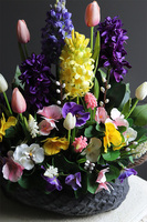 Hiacyntowa Volcan Big, kompozycja nagrobna w osłonce