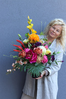 Colorro, nowoczesny bukiet nagrobny we wkładzie