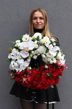 Polska 2, piękny wianek stroik patriotyczny, śr.48cm