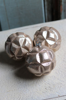 Champagne, bombki choinkowe, szampańskie złoto, śr.8cm, kpl.4szt