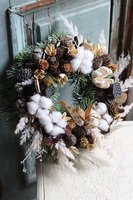 Hilda, wianek ozdobny / stroik dekoracyjny, śr.26cm + elementy wystające