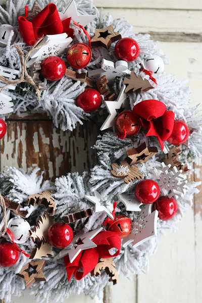 Klista, zimowy wianek z dzwoneczkami, śr.37cm