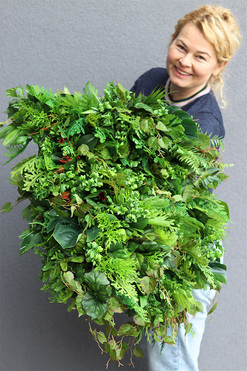 Jungle 2, dekoracja jednostronna ze sztucznych roślin, wym.1mkw