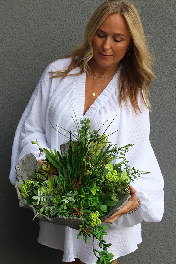 Suculentas Gardenia Volcan, sukulenty w nowoczesnej donicy