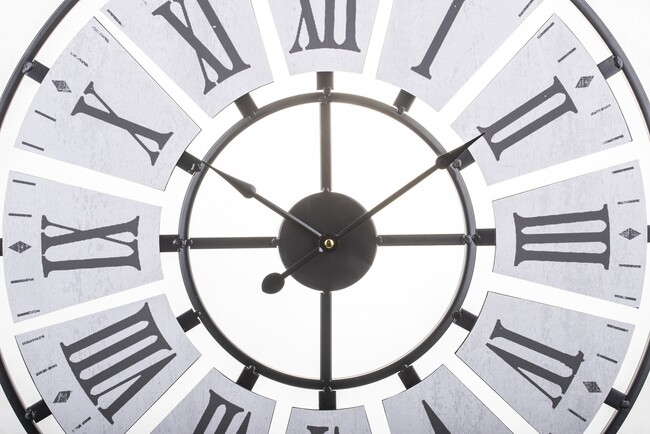 duży metalowy zegar ścienny, Londoner, śr.60cm