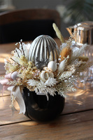 stroik z jajem Bretanna, ozdoba ze srebrnym jajem