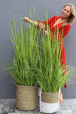 nowoczesna kompozycja ze sztucznej trawy Desireno, kpl.2szt