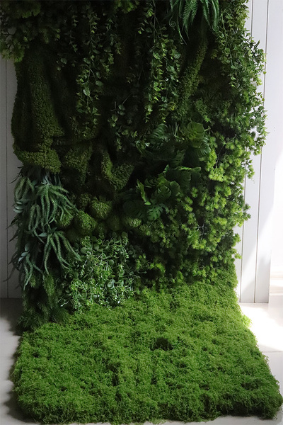 Greeneta Krellte, ścianka jednostronna ze sztucznych roślin