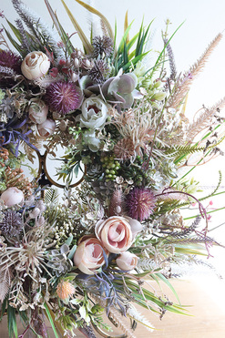 Boho Gerera 2, wianek dekoracyjny z suszem, rozp.45cm  