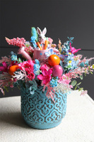 Turkusowa Wiosna, stroik wielkanocny z zajączkiem