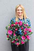 Rosa Mia, wianek różowy na drzwi