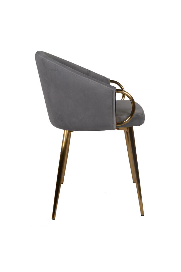 Rotterdam, krzesło z obiciem, szare