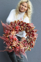 Piękne Liście, dekoracyjny jesienny wianek z liści