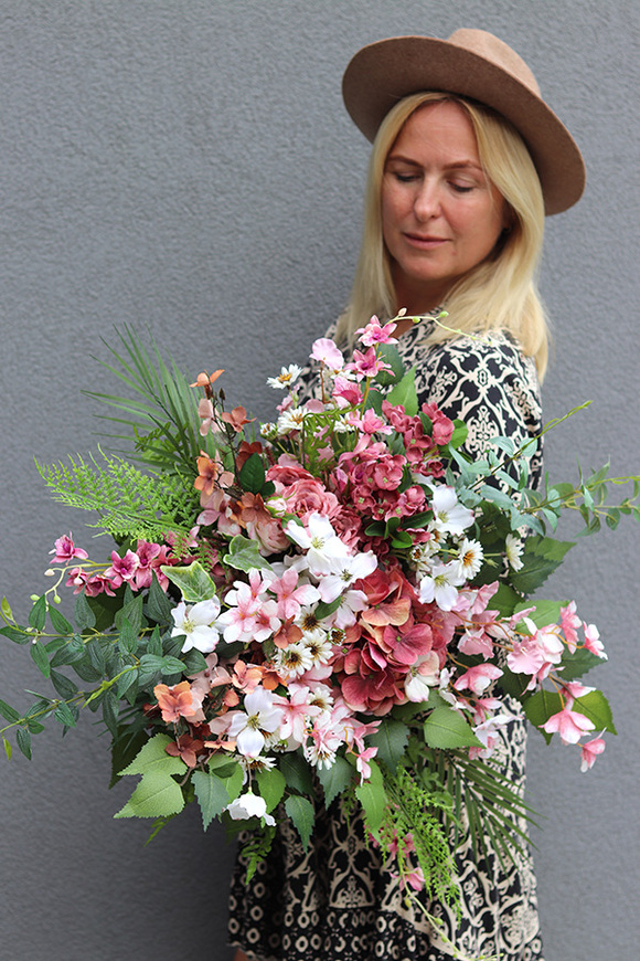 leodera, komplet dekoracji nagrobnych, bukiet + wiązanka