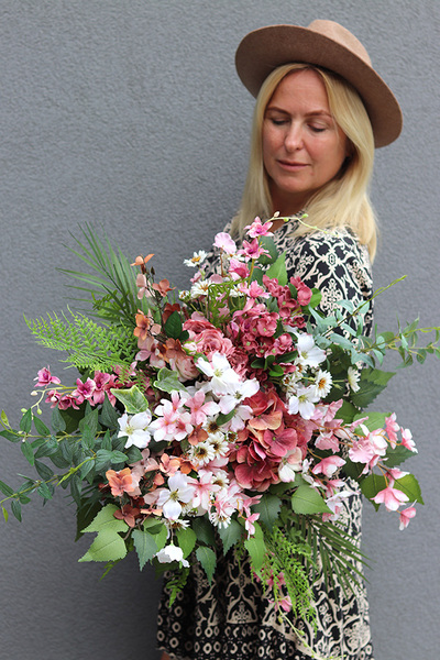 leodera, komplet dekoracji nagrobnych, bukiet + wiązanka