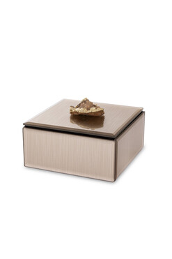 Agat Sepia D, szklane puzderko szkatułka, wym.8x12x12cm