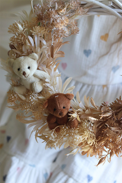 Misie Teddy, uroczy wianek