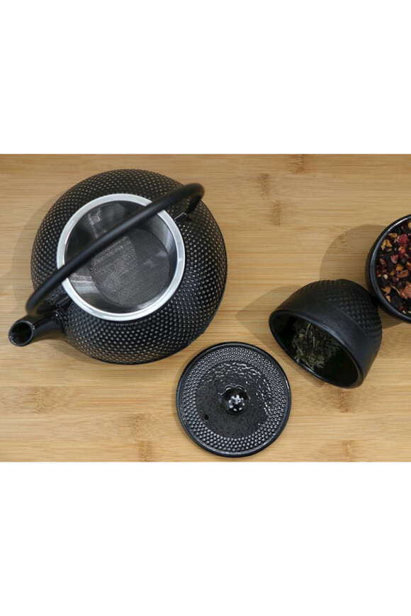 Awaji Glam, żeliwny imbryk do herbaty, czarny