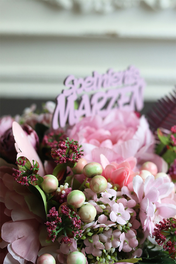 Dzień Babci i Dziadka Koperto Bela, wiosenny flowerbox, wym.25x30cm