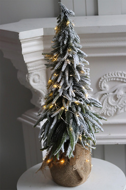 OD RĘKI White Snow LED, dekoracja świąteczna choinka, wys.60cm