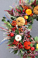 Jesienna Pora asymetryczny wianek jesienny, rozp.60cm