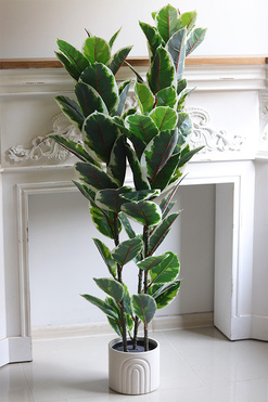 Figowiec Albino Moment, drzewko sztuczna roślina w osłonce, wys.130cm