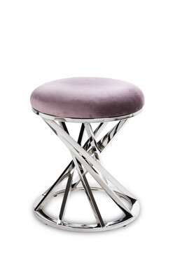 Endire Gold, welurowy stołek fioletowy, wym.47x41x41cm 