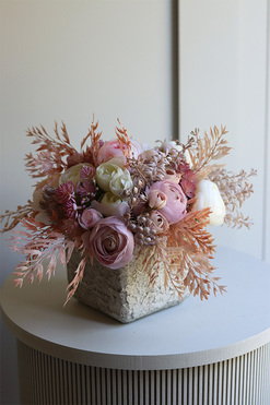 OD REKI Boho Love, kompozycja kwiatowa w naczyniu, wym.24x33cm 