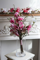 bukiet różowych kwiatów, Magnolie