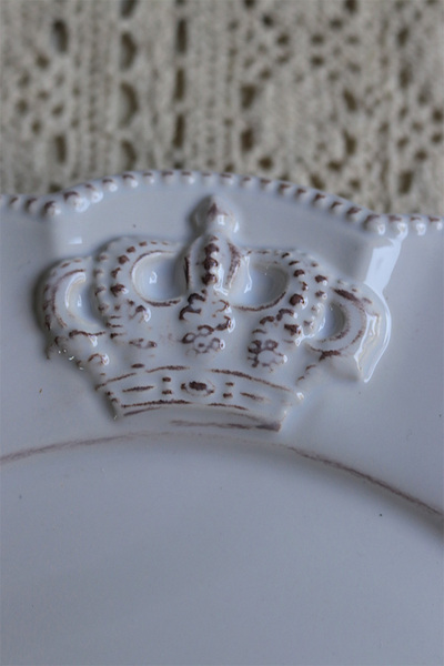 Belweder, talerz obiadowy, biały