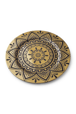 Birma B, złoty podtalerz ze wzorem, śr.33cm