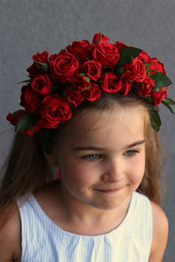 Frida New, czerwony wianek na głowę, rozmiar uniwersalny  