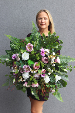 dekoracja nagrobna w misie, Memona, wym.32x65cm 